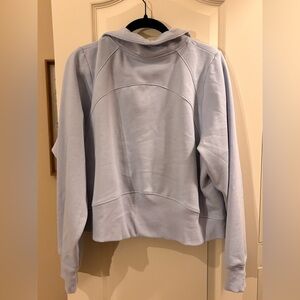 Light Blue Quarter-Zip Pullover Sweatshirt – Size XL